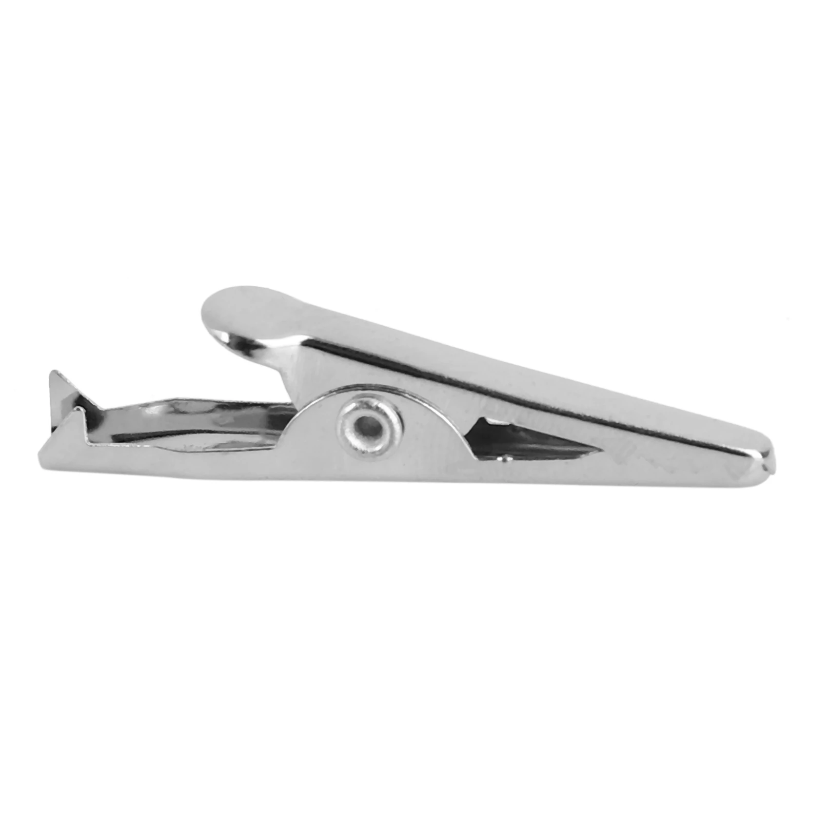 A98E-500 Pcs Silver Tone Metal Alligator Clip Crocodile Clamps