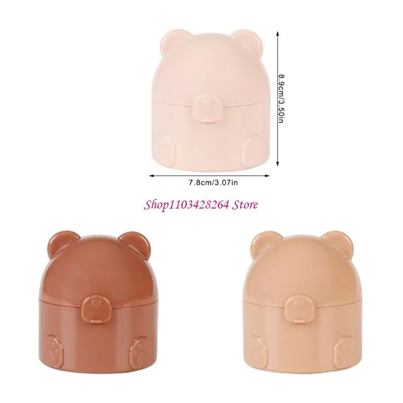 حاوية مسحوق الأطفال الرضع مقاومة للانسكاب، سهلة الفتح، آلية فتح بلاستيكية، إسفنجة تطبيق لطيفة لحديثي الولادة