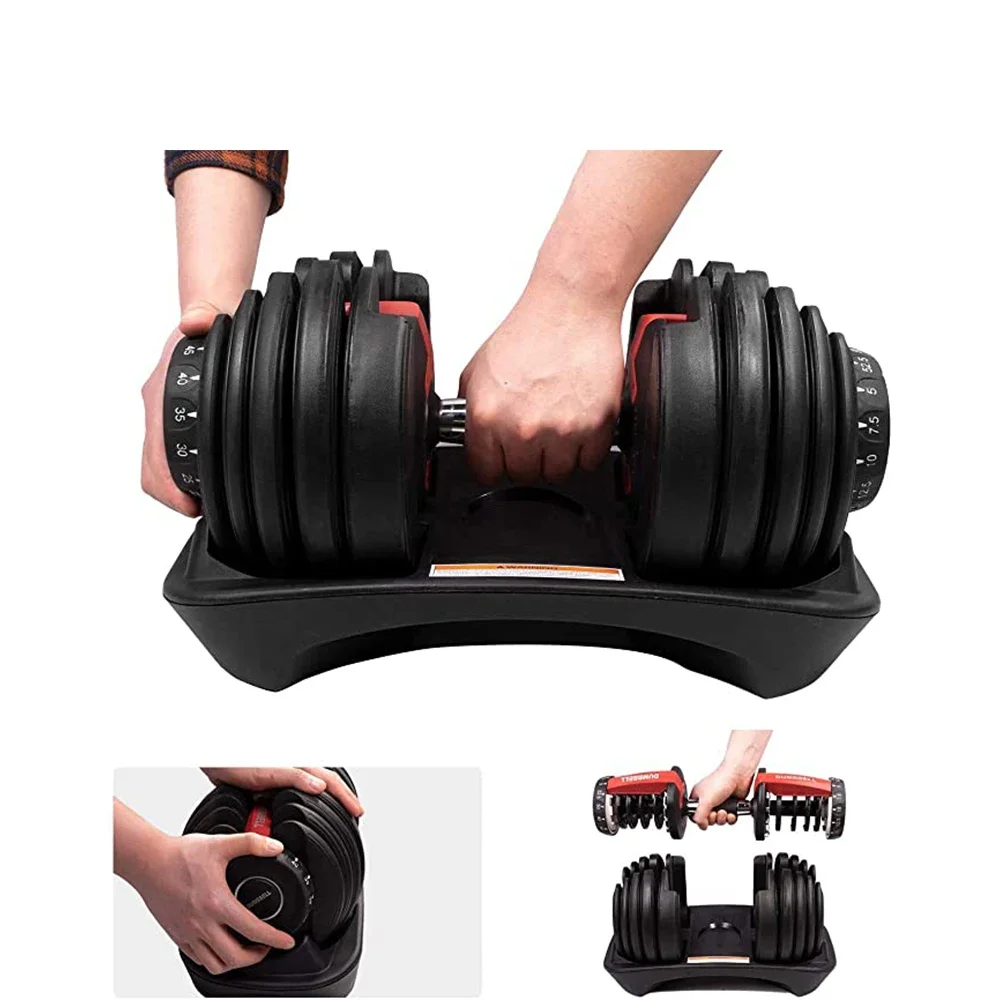 

90 lb portable dumbells/dumbbell training gear 5-40kg weight lifting adjustable dumbbell 40kg block pounds