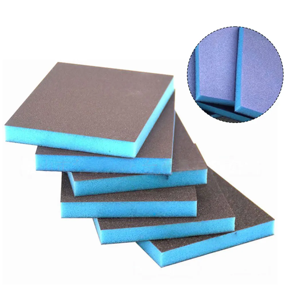 Cleanable Sandpaper Pads Flexible Sponge Blue brown Foam Sandpaper Economical Alternative Efficient Performance
