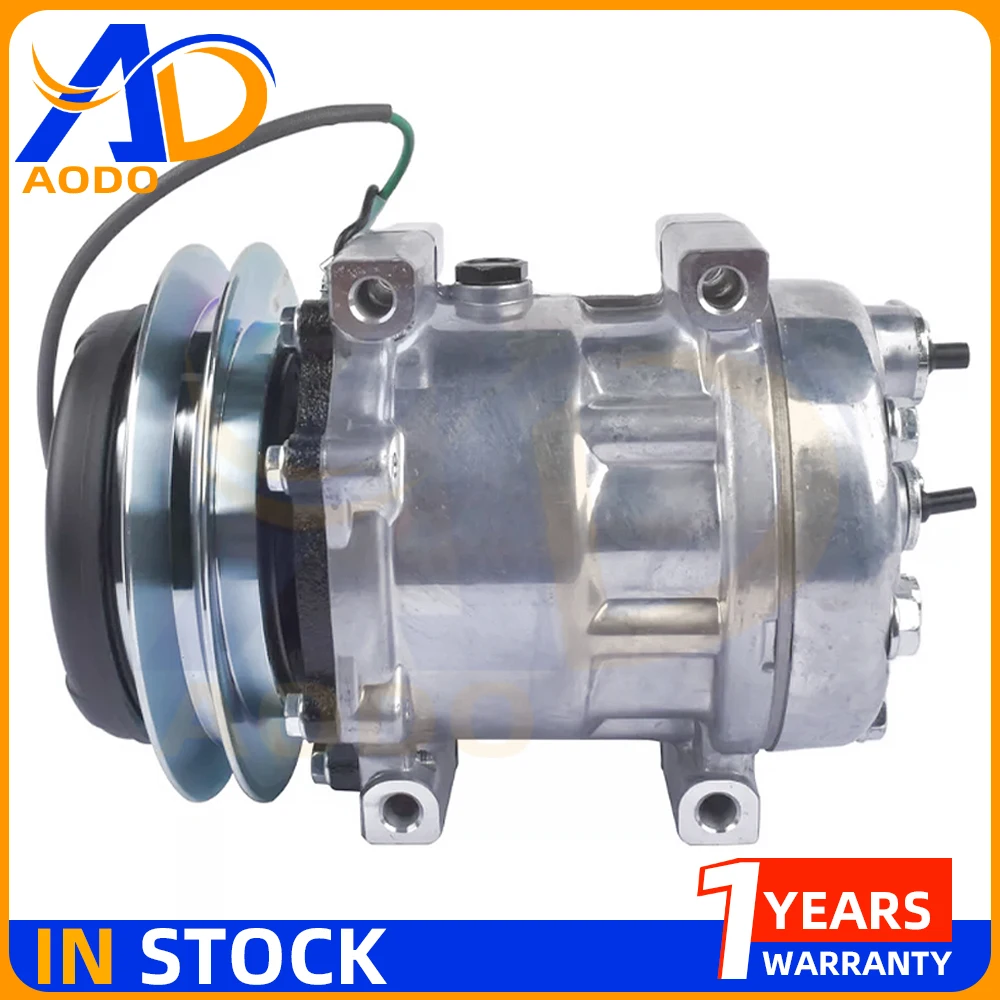 SD7H13 AC Compressor With Clutch For Link-Belt Case Kobelco KHR3241 KHR3197 47759181 LC91V00002F1 TDKR151320S 24V