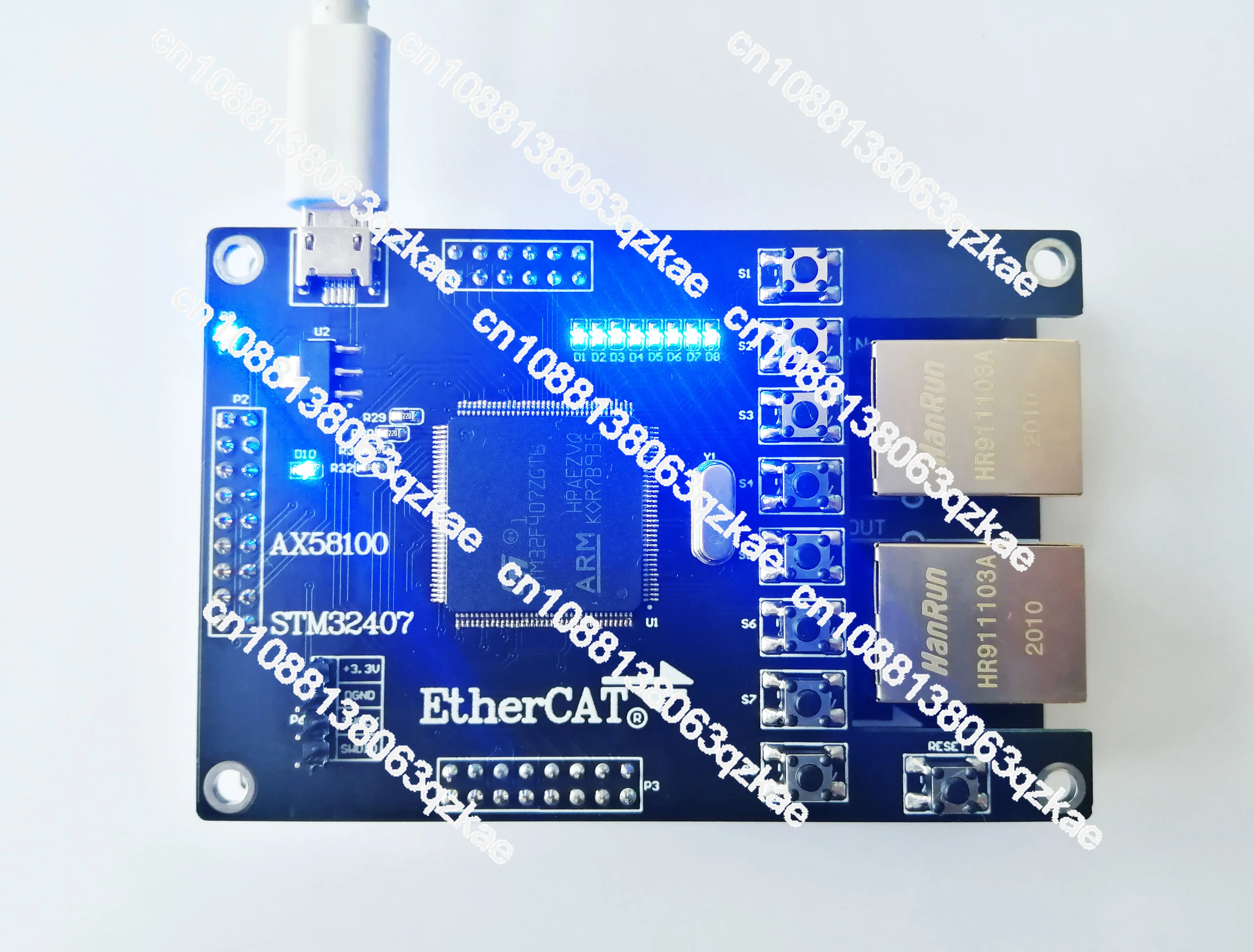 

AX58100 AX58100 Slave AX58100 Development Board EtherCAT Slave 16IO CIA402