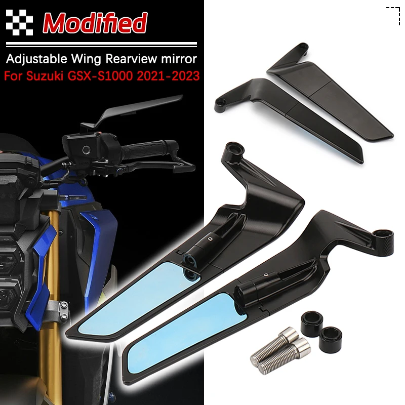 

For GSX-S 1000 2021-2023 Motorcycle Adjustable Rearview Mirror Aluminum Rear View Mirrors For Suzuki GSX-S 1000 2021 2022 2023