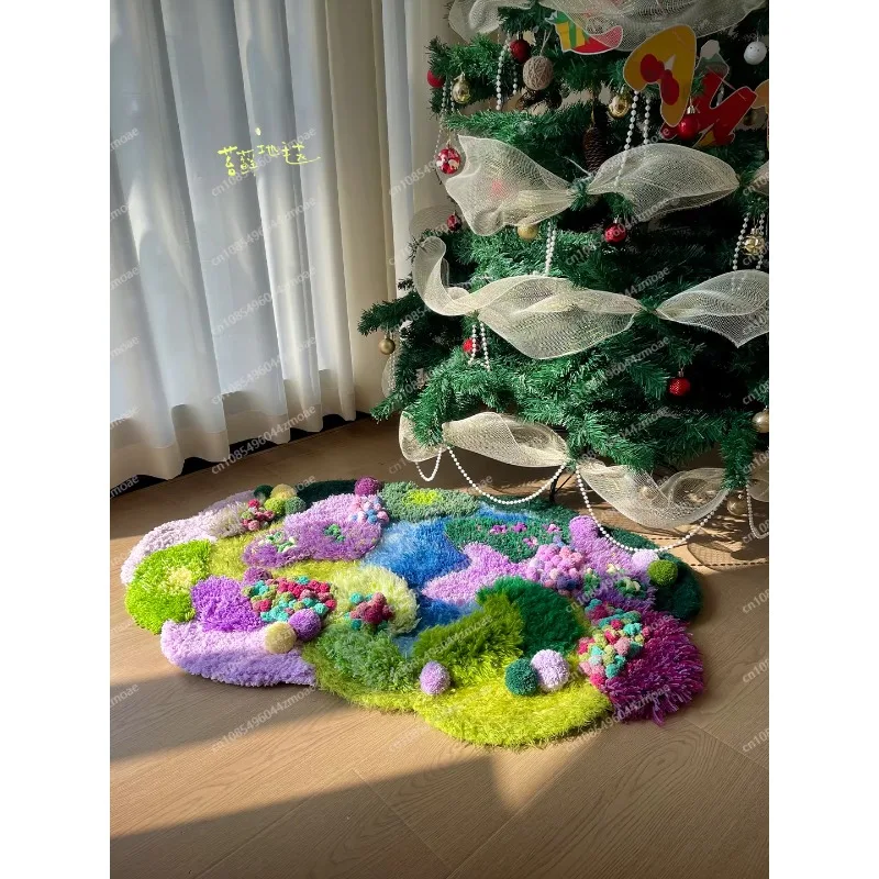 (Material Package Only) Provence Moss Carpet Material Package, Hand Crocheted Birthday Surprise DIY Creative Gift Chinese Style