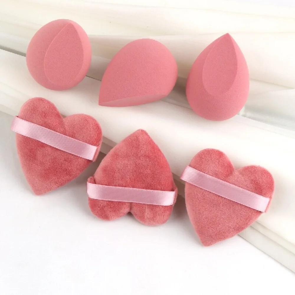 

6Pcs Velvet Makeup Sponge Set Beauty Blender Foundation Puff Cosmetic Sponges for Liquid Powder Blush All Skin Types Make Up
