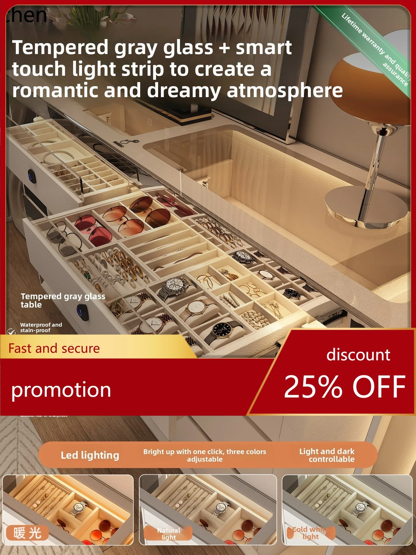 

HTT Light Luxury Sofa Side Cabinet Wall-Mounted Hallway Storage Solid Wood Living Room Organizer Cabinet Furniture