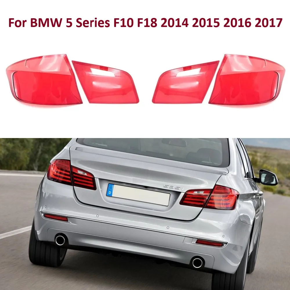 For BMW 5 Series F10 F18 2014 2015 2016 2017 Car Rear Taillight Shell Brake Lights Shell Rear Lamp Lens Cover Mask Lampshade