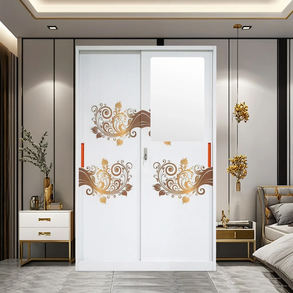 for Modern Style High Quality Custom Printed Waterproof Metal Closet Storage Steel Wardrobe Foldable-for Bedroom Living Room Gym