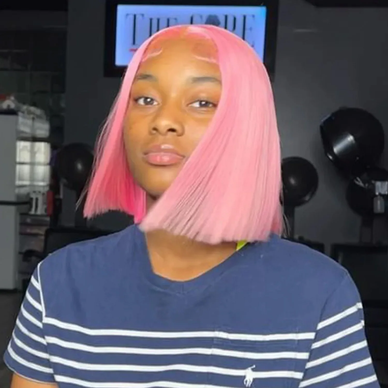 13x4 قصيرة بوب شعر مستعار HD الدانتيل الشفاف وردي فاتح شعر مستعار قبل قطعها الدانتيل الباروكات الأمامية البرازيلي شعر بشري لعذراء 12 بوصة 14 بوصة #4