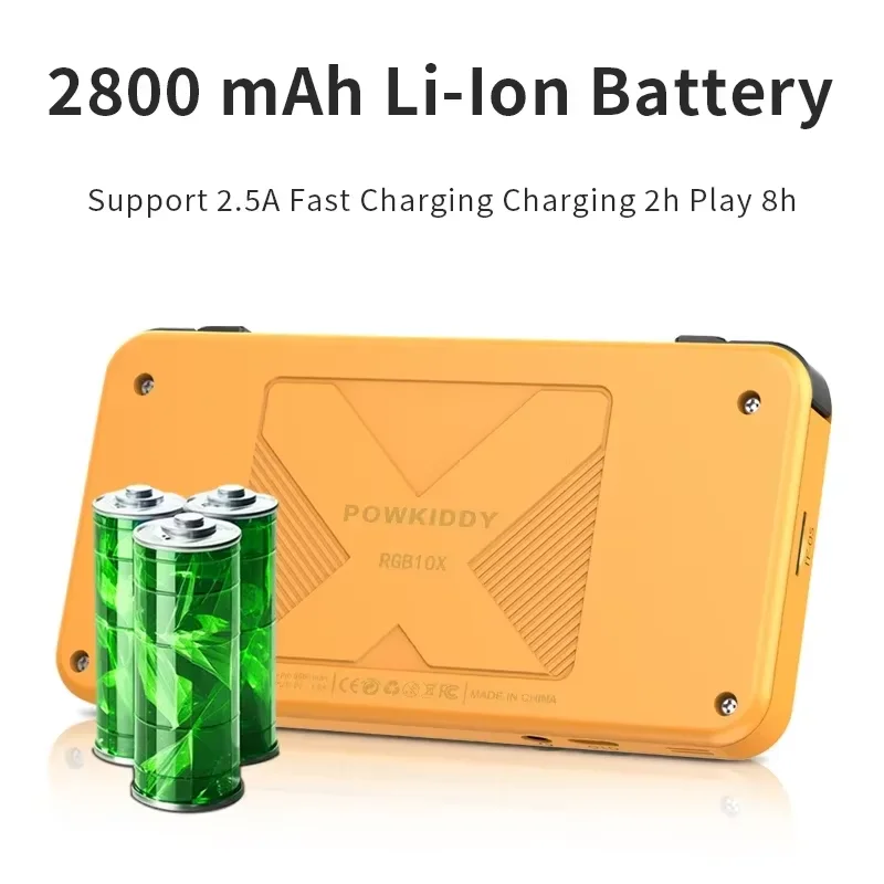 POWKIDDY RGB10X Handheld Game Console 3.5Inch IPS OCA Screen Linux System Portable Video Gaming Player RK3326 Children's Gifts