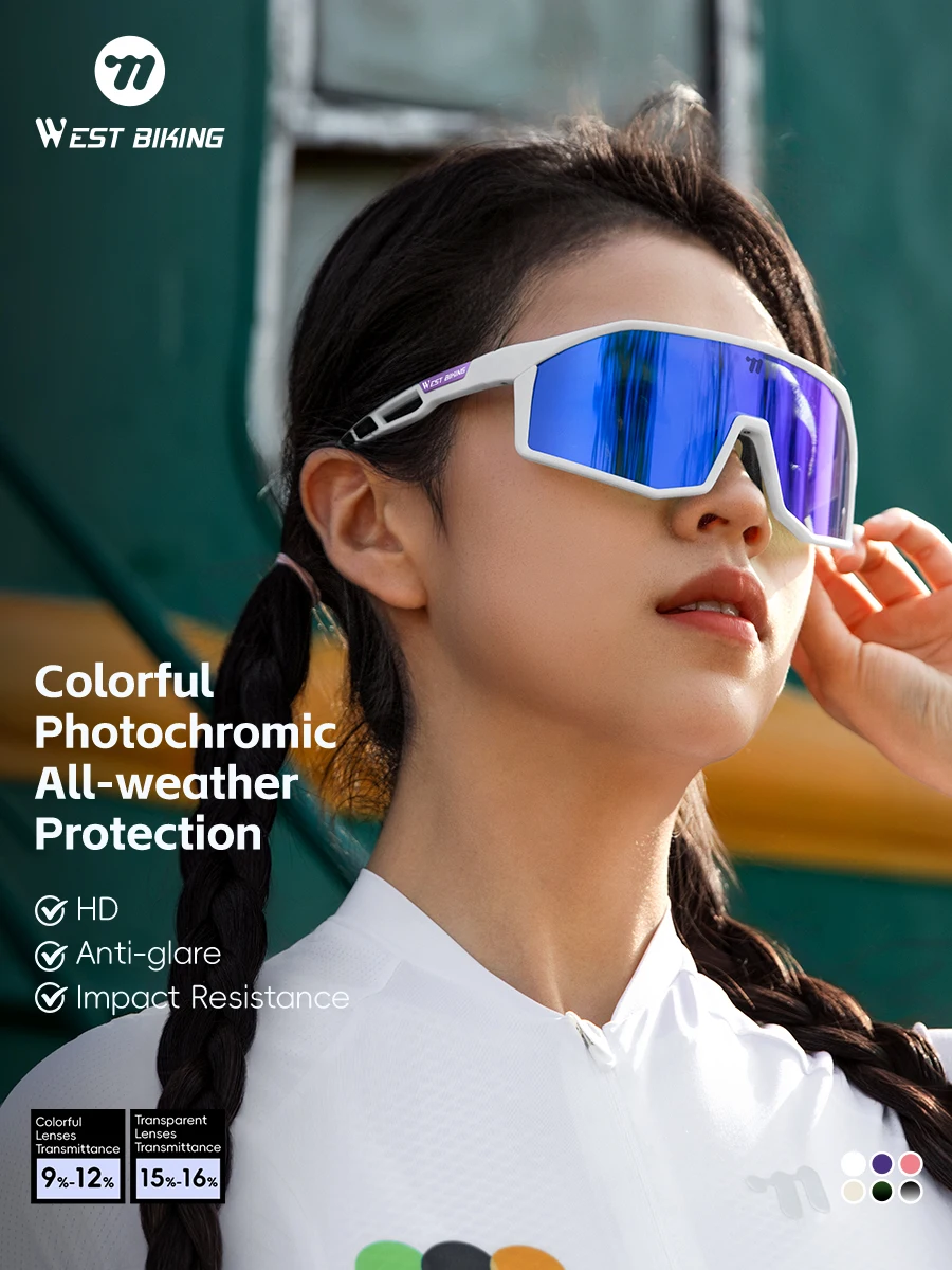 AliExpress West Biking WEST BIKING Photochromic Cycling Glasses UV400 Protection Unisex Bike Sunglasses MTB Road Bike Glasses Eyewear Bicycle Goggles