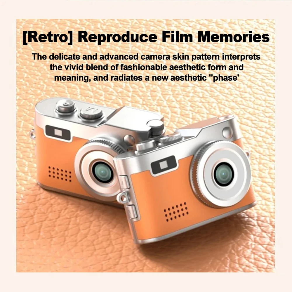 Kebidumei كاميرا ريترو صغيرة CDD كاميرا رقمية HD السفر في الهواء الطلق صور كاميرا الحرم الجامعي للأطفال مع شاشة 0.96 بوصة كاميرا فيديو محمولة