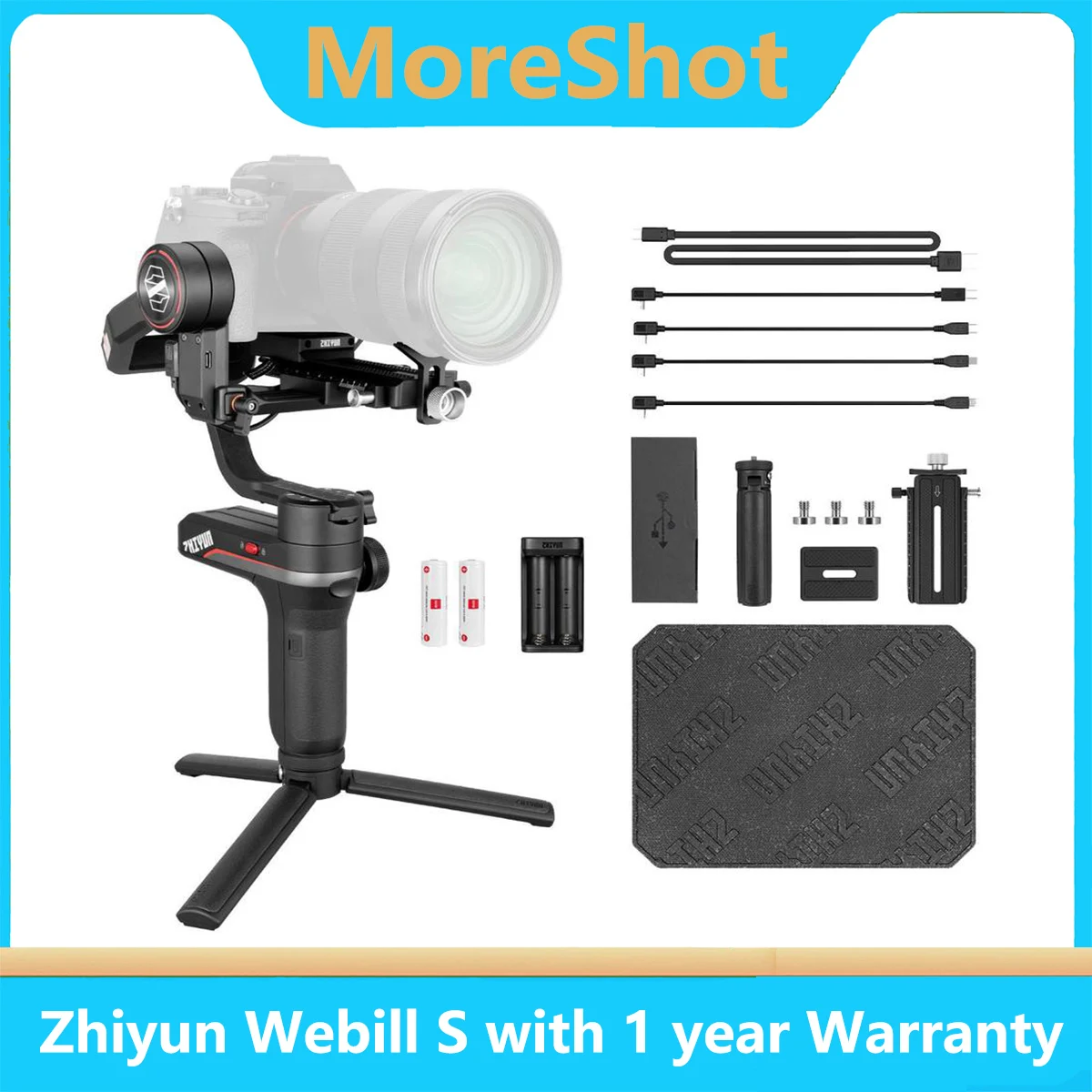 Zhiyun Weebill S Compact Gimbal Stabilizer for DSLR & Mirrorless Camera Sony Nikon  Panasonic Canon 3-Axis Handheld Weebills