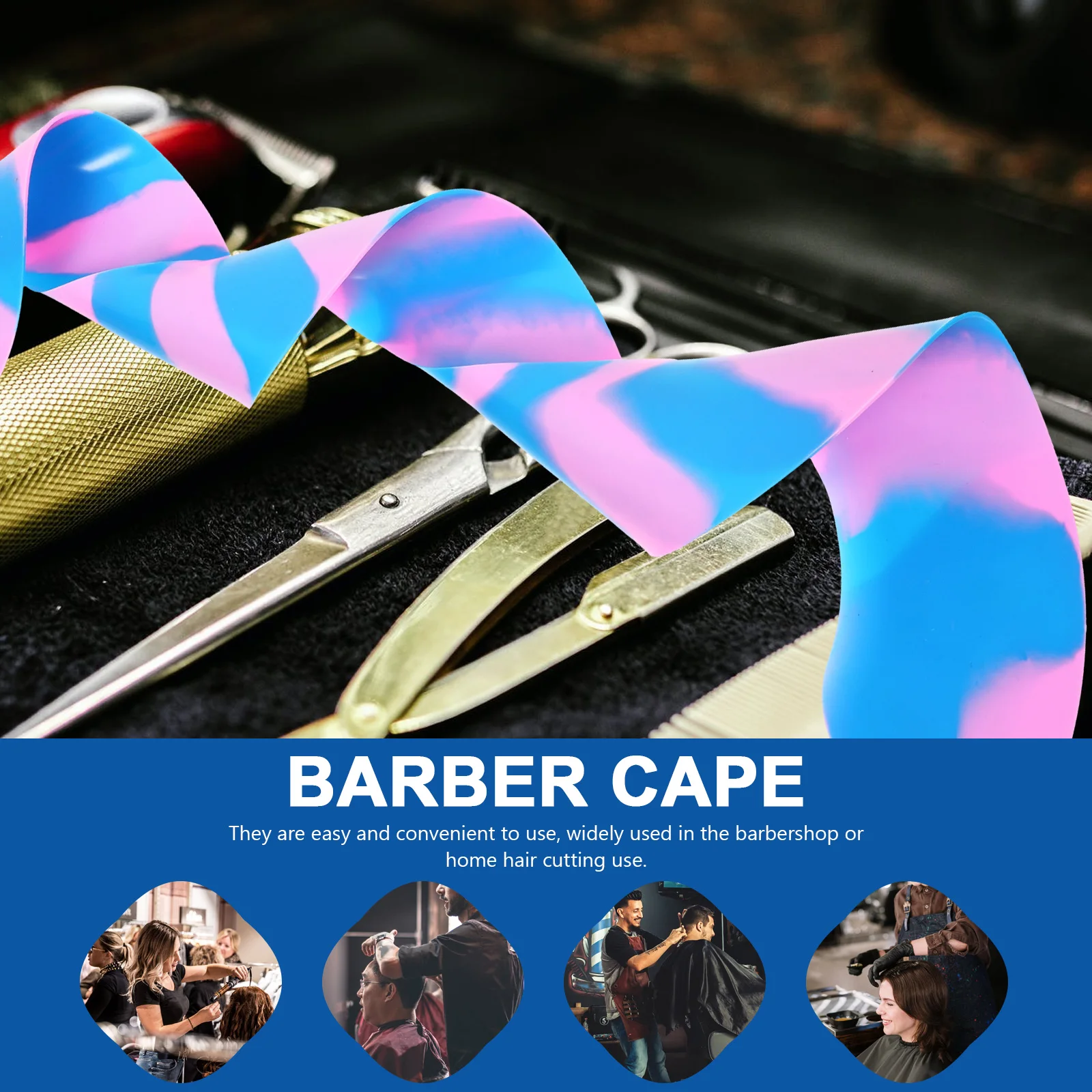 

Barber Haircut Neck Shield Silicone Hair Coloring Cape Stylist Cutting Collar Hairdresser Cape Hair Salon Tool For Adults