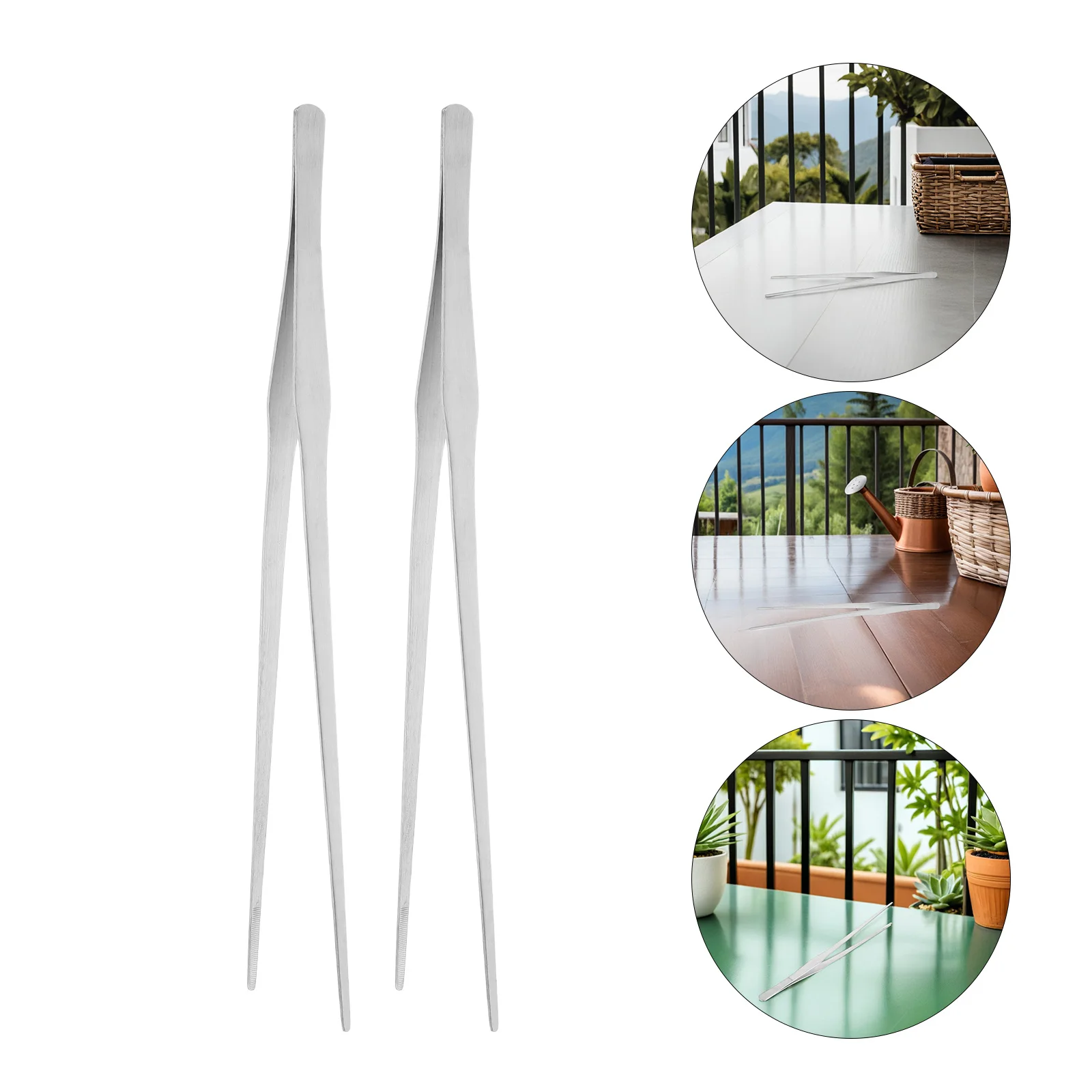 

3pcs Stainless Steel Long Tweezers For Aquarium Reptile Feeding Fish Tank Plant Tool Terrarium Tongs Lizard Snake Bearded Dragon