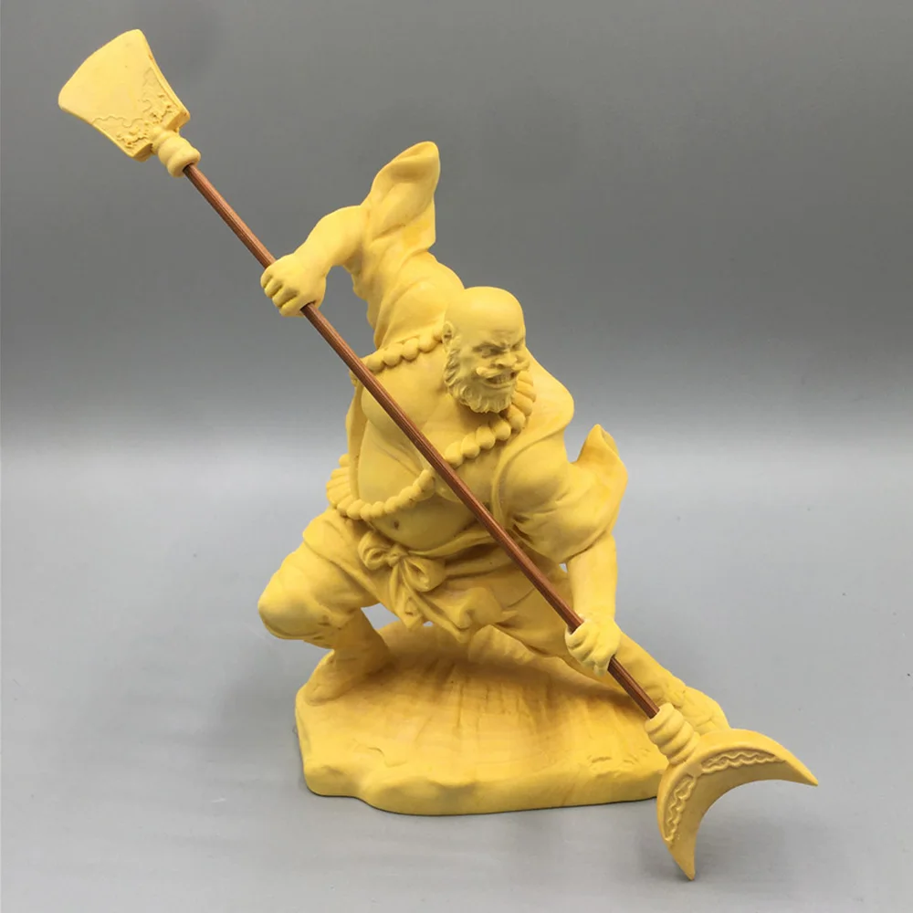 Lu Zhishen - The Ferocious Monk of Water Margin, Masterpiece Boxwood Carving for Discerning, Home Decor