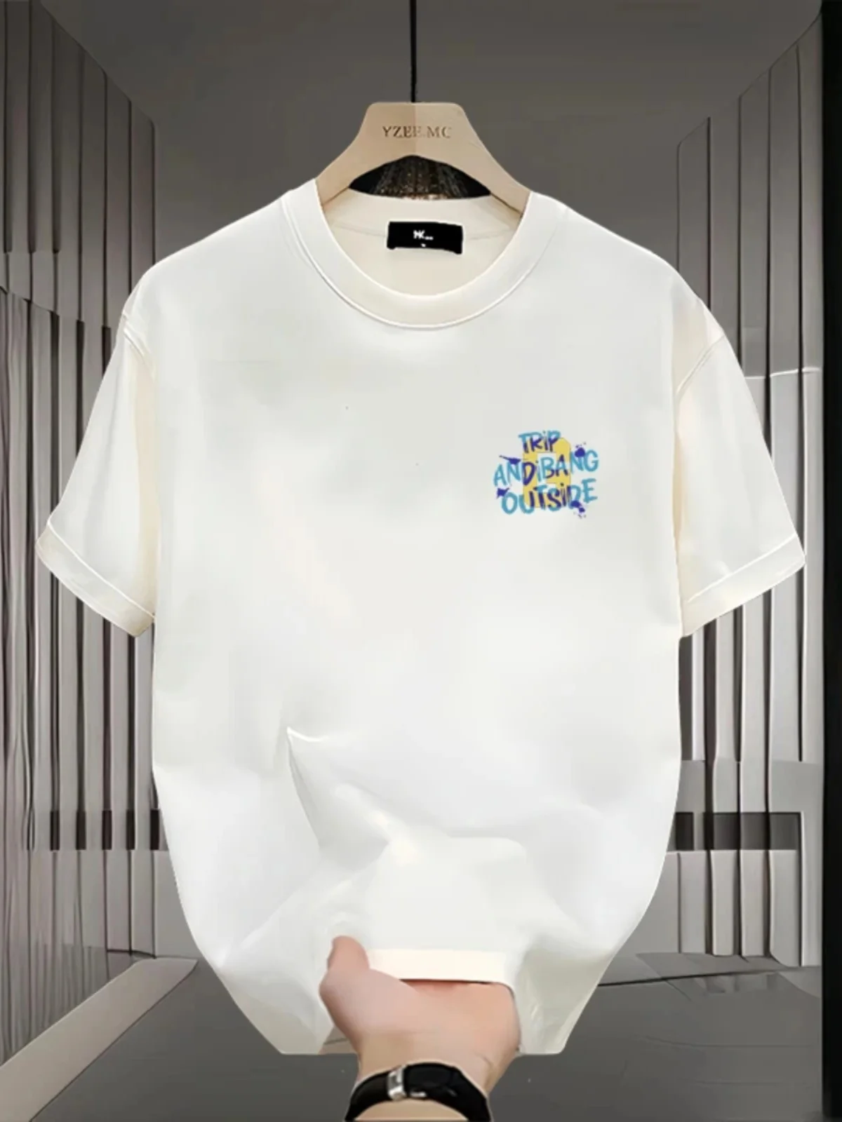 

Outlet Simple Letter Print Pure Cotton ort Sve T-irt Top Youth Faion Sun Protection Loose Fit round Ne Regular Length