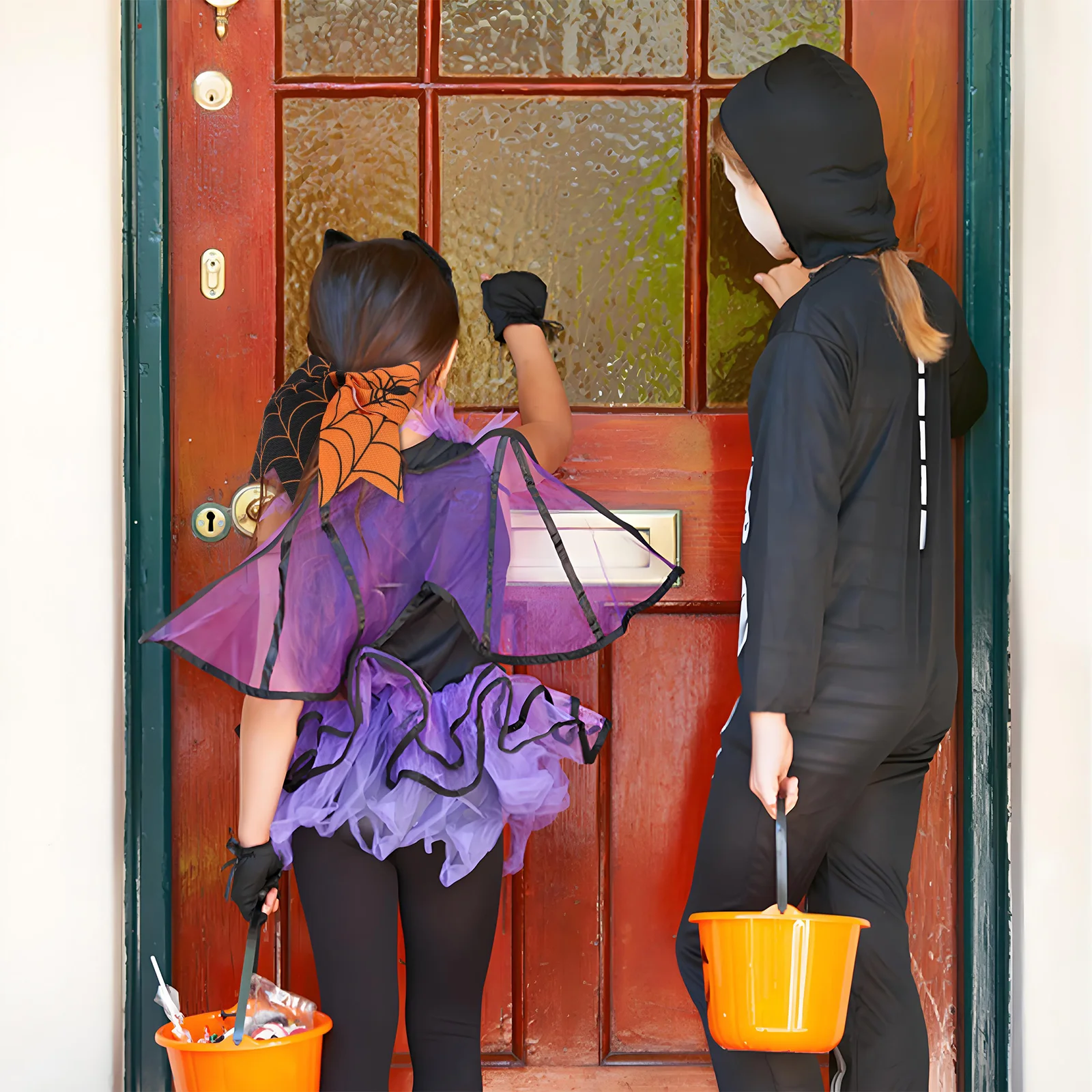 

6pcs Butterfly Ties Elastic Halloween Ropes For Girls Halloween Hair Accessories Thick Thin Hair Scrunchies Party Accessories