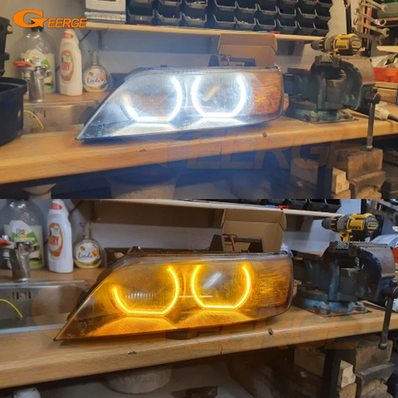 

For BMW Z3 Roadster Coupe Convertible Ultra Bright Refit Day Light Turn Signal Dtm M4 Style Led Angel Eyes Halo Rings