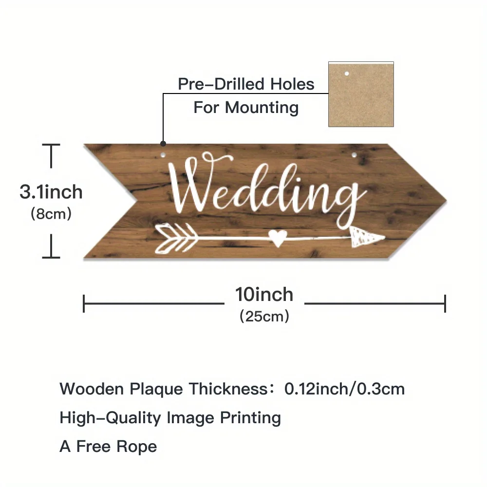 Tiki Bar Aloha Arrow Wooden Guide Plate Wood Plaque Welcome Board for Marry Wedding Scene Sweet Love Hanging Irregular Sign