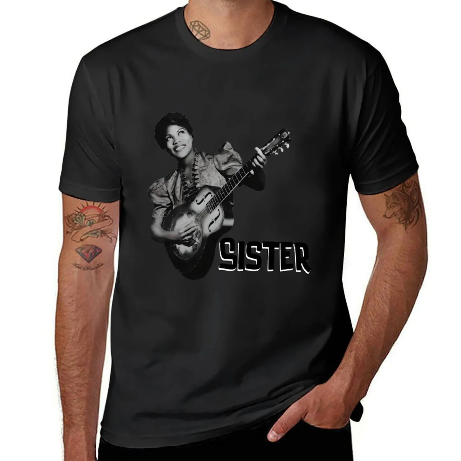 Sister Rosetta Tharpe - women guitarist - rock and roll T-Shirt vintage clothes tops cute tops T-shirt men