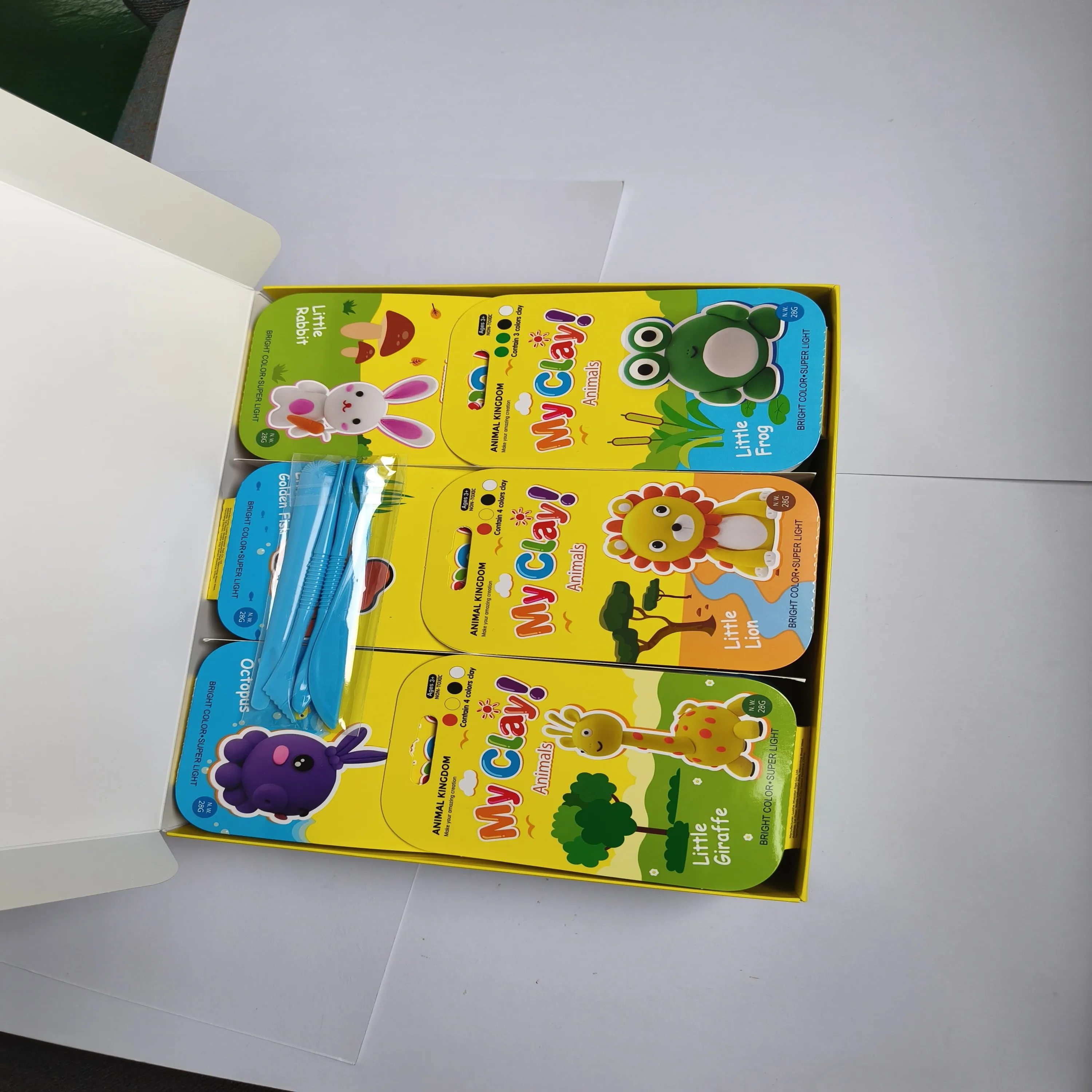 

Cloududa Polymer Clay Slime Cold Porcelain Modeling Clay 12pcs/box Mini Animal Kingdom Non-toxic Diy For Children Ages 3+