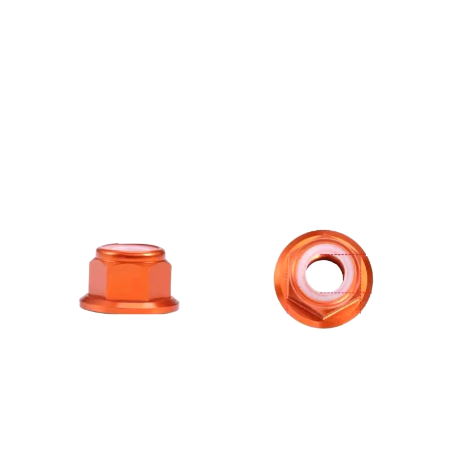 M2 M2.5 M3 M4 M5 M6 M8 Multi Colored Aluminum Alloy Flange Hexagonal Locking Anti Loosening Nut Nylon Ring Self-locking Nut