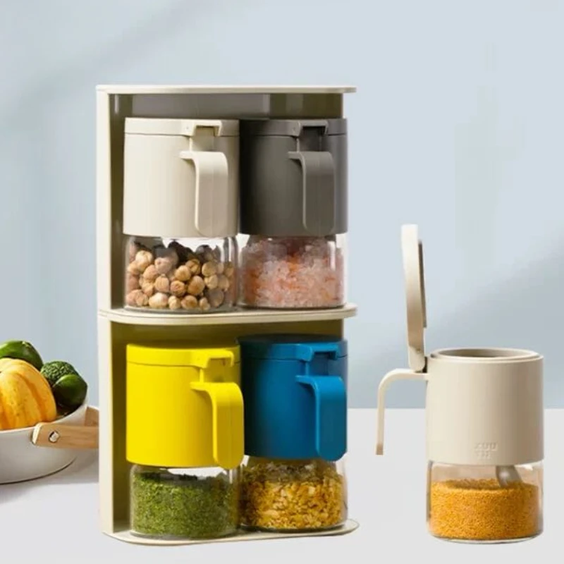 

Новая банка для специй Xiaomi Zuutii, влагостойкая коробка для приправ, бутылка для специй из боросиликатного волокна, кухонные коробки для специй, банка с ложкой