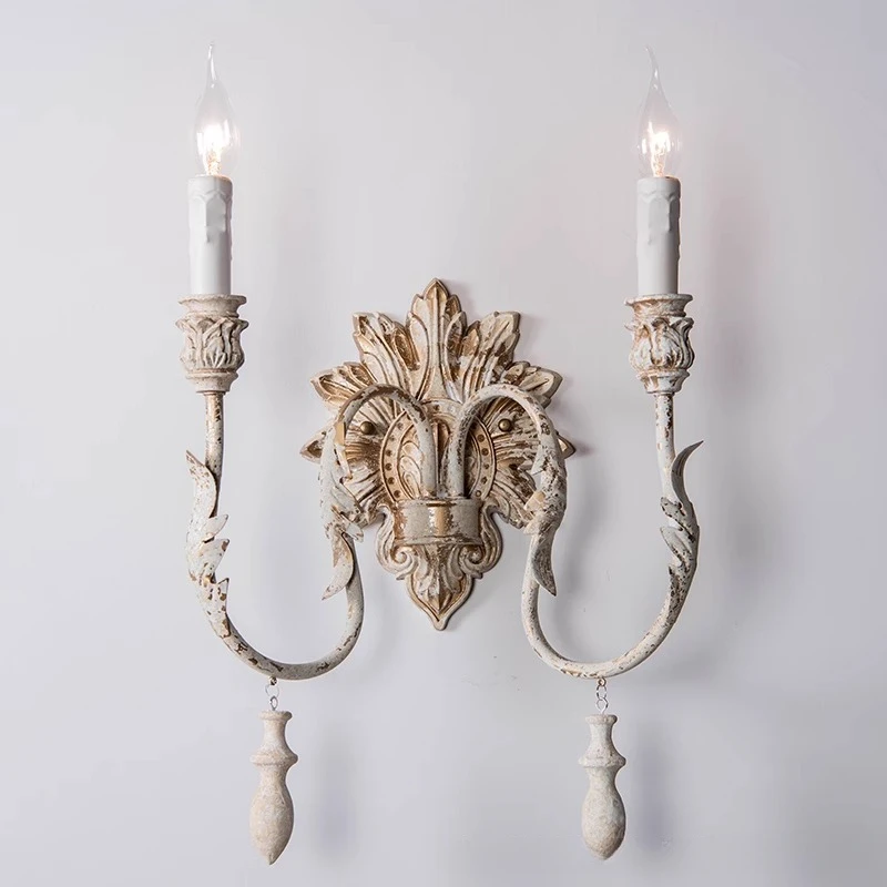 

Popular Creative American Rural Retro Solid Wood Old Wall Lamp Living Room Dining Room Corridor Background Wall Decorative Lamp