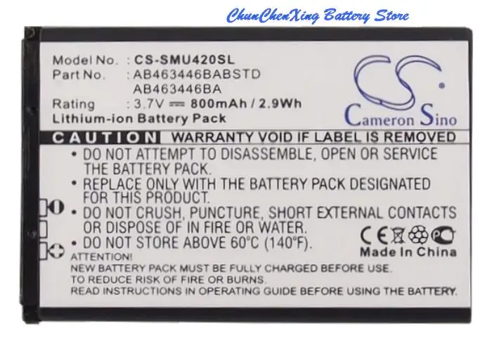 800mAh Battery AB463446BA,AB553446BA for Samsung R100,R210,R211,R220,R250,R260,R261,R270,R300,R310,R311,R330,R400