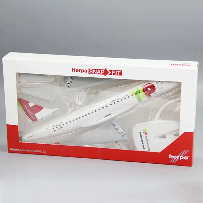 مجموعة طيران البرتغال ، نموذج طائرة بلاستيك ABS ، لعبة نموذجية للجمع ، 1: مقياس ، E195 ،