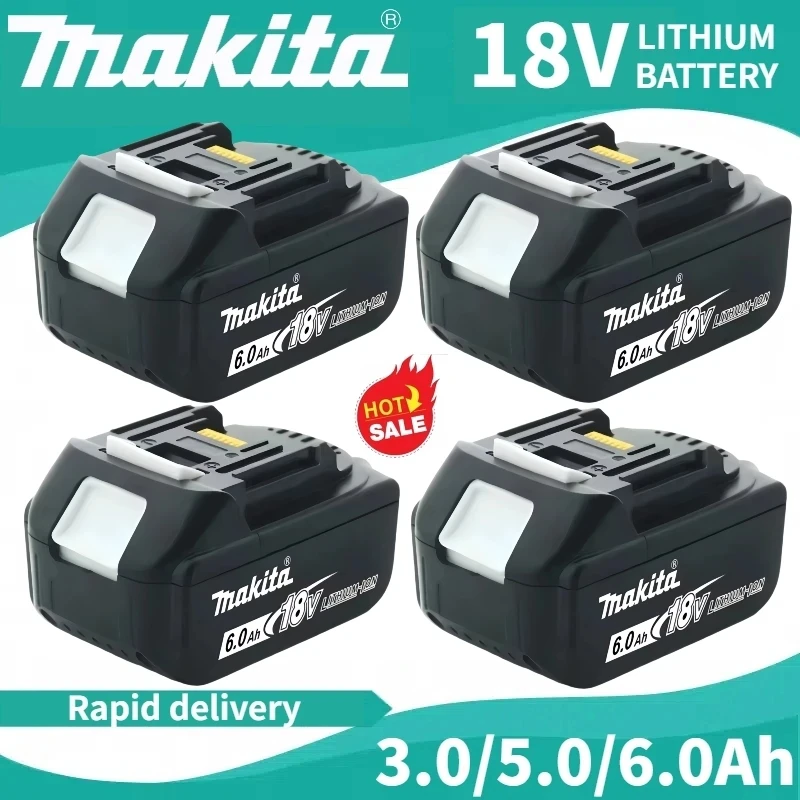 

100% Genuine Makita 6Ah for Makita 18V Battery BL1840 BL1830B BL1850B BL1850 BL1860 BL1815 Replacement Lithium Battery