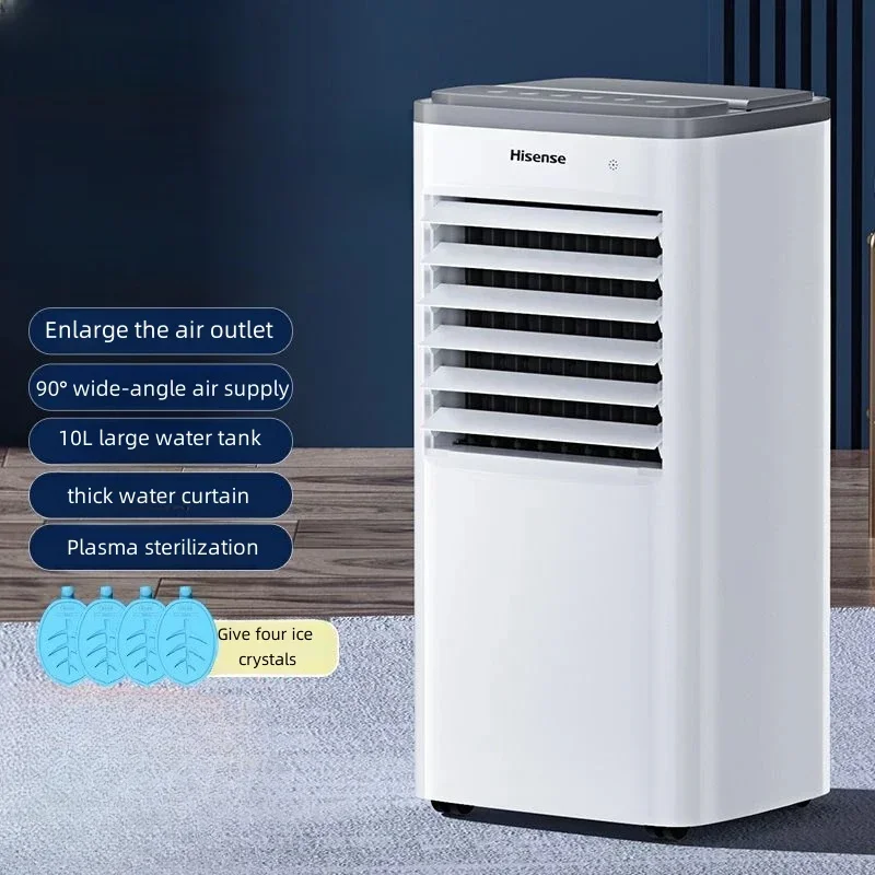 Condicionador de ar móvel elétrico pequeno, ventilador refrigerado a água, dormitório doméstico