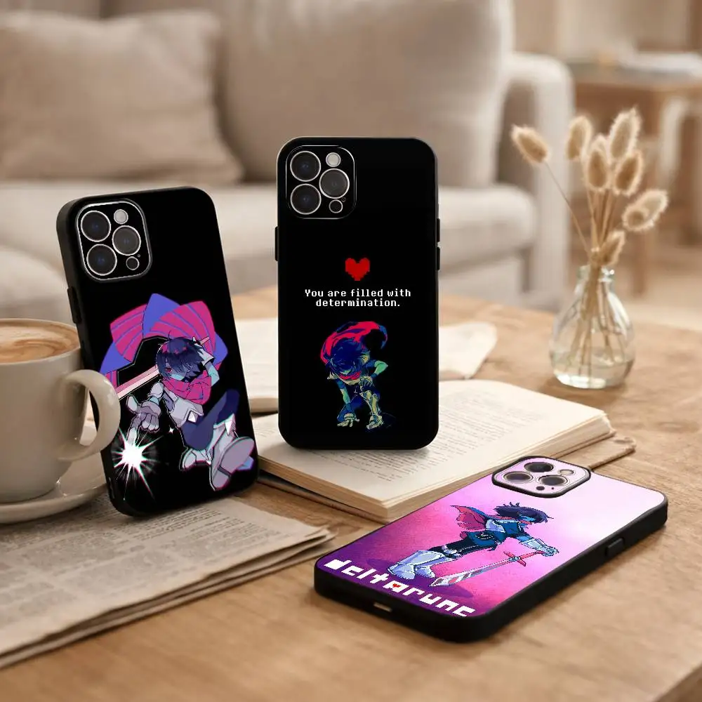 

D-Deltarune Kris Game Phone Case For iPhone17,16,15,14,13,12Plus,Pro Max,XS,5G Soft Silicone Black Cover