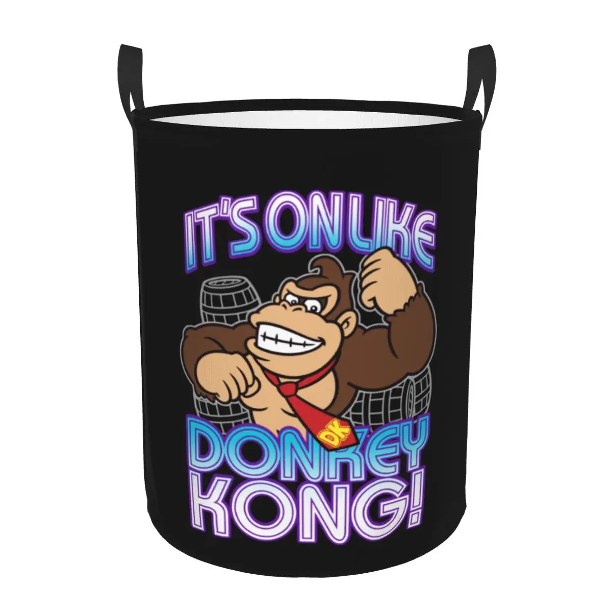 Custom It's On Like Donkey Kong Laundry Hamper Large Clothes Storage Basket Gorilla Toys Bin Organizer for Nursery