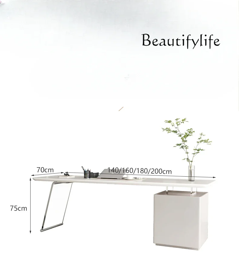 Cream style simple light luxury designer high sense writing table acrylic computer desk