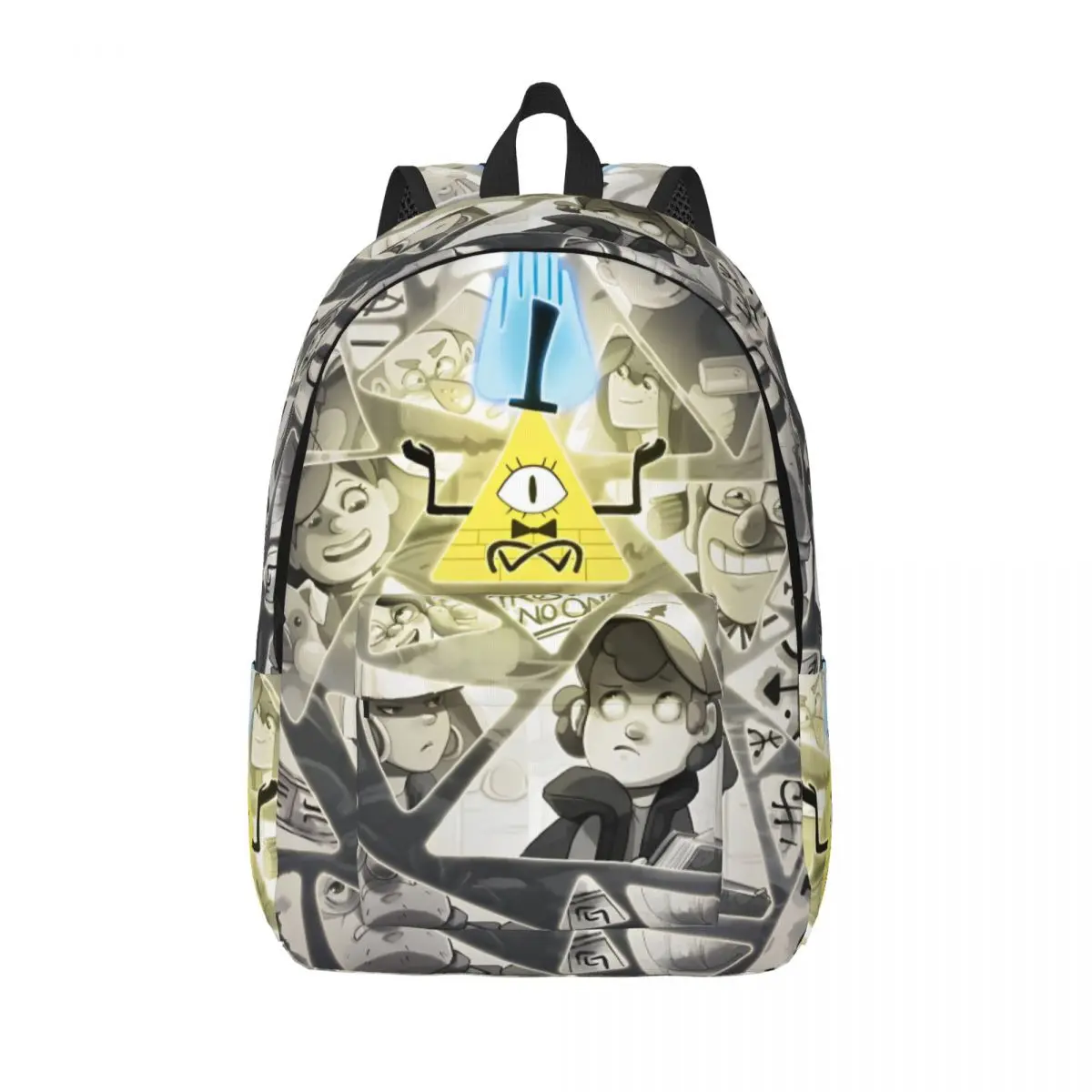 Bill Cipher-Mochila deportiva para hombre y mujer, morral de hombro para ordenador portátil, estudiante adolescente, trabajo, Anime de dibujos animados