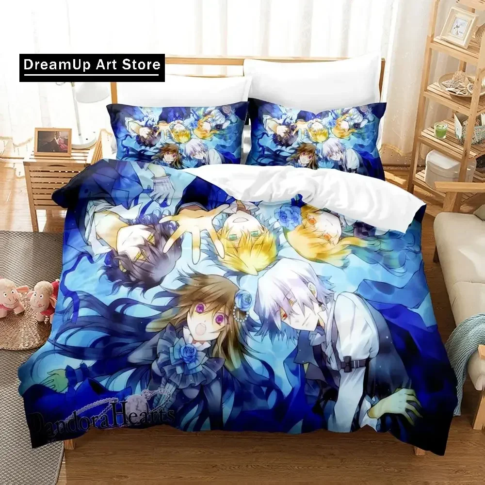 

Комплект постельного белья с 3D принтом аниме Pandora Hearts для мальчиков и девочек, односпальная королева, полноразмерный пододеяльник, наволочка, кровать для взрослых, спальня