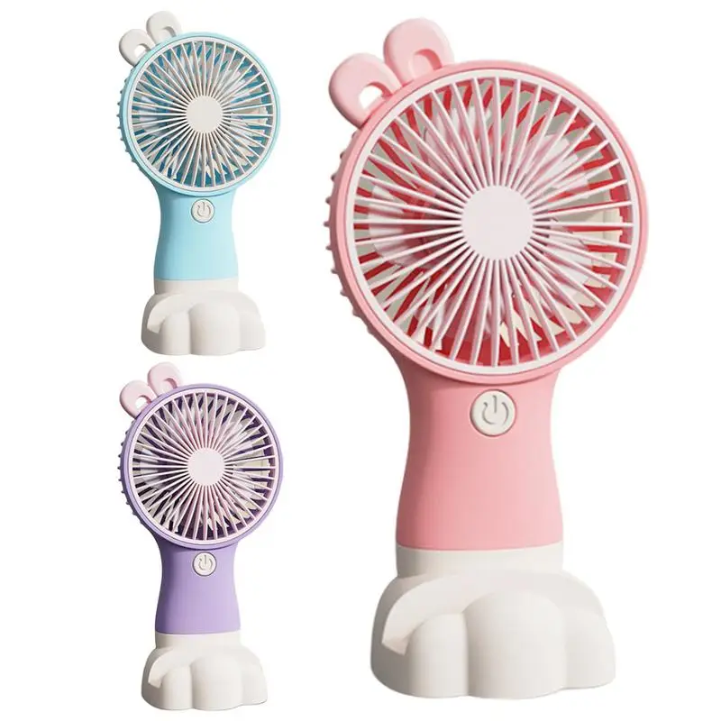 Handheld Mini Fan Foldable Portable Neck Hanging Fans 5 Speed Rechargeable Fan with Phone Stand and Display Screen  for Outdoor