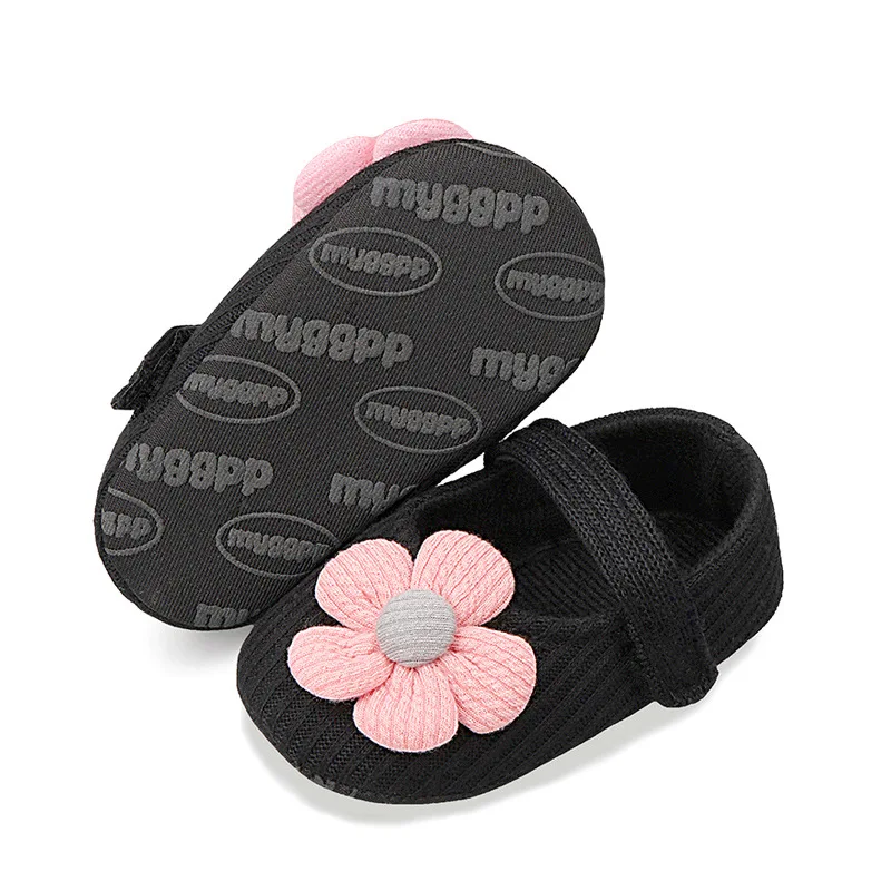 0-18M Baby Girls Cotton Shoes Retro Spring Autumn Toddlers Prewalkers Cotton Shoes Infant Soft Bottom First Walkers