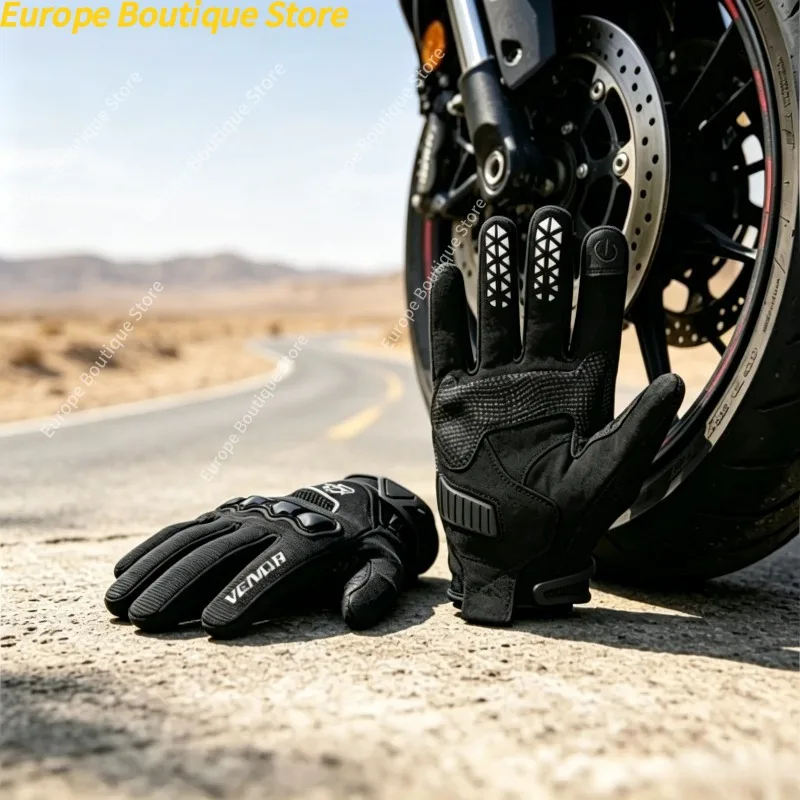 

4 Seasons Full Finger Touchscreen Motorcycle Gloves Anti Slip Riding Equipment For Men Women