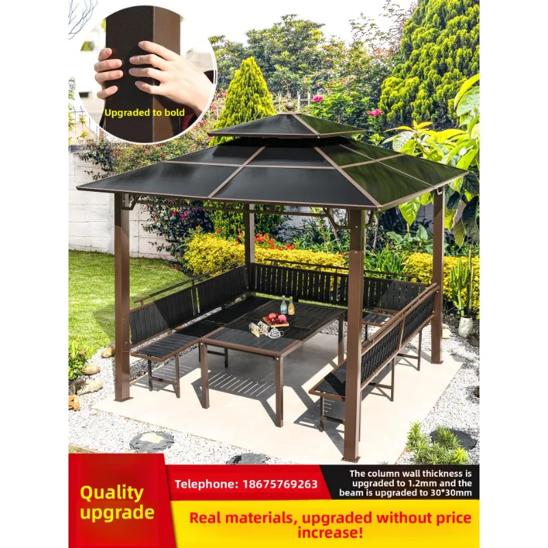 HW-19 Outdoor awning courtyard gazebo roof pavilion leisure sun house gazebo