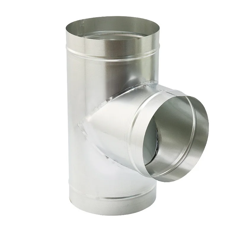 Φ100-300mm T-shaped Three-way Range Hood Exhaust Pipe Joint Iron Sheet Y-shaped Connector for Tube Connection Smoke Diversion
