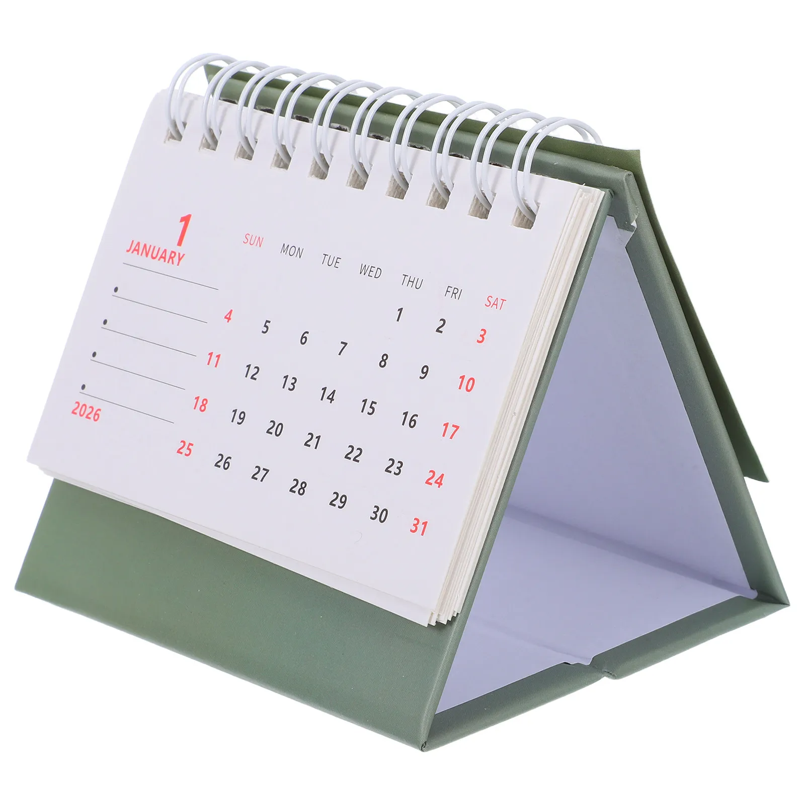 

2026 Desk Calendar Mini Standing Flip Monthly Planner Minimalist Solid Color Decorative Table Calendar for Office Study Living