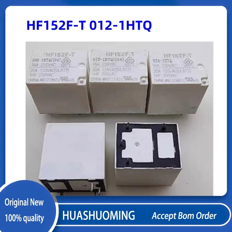 10PCS/LoT   New  HF152F-T 012-1HTQ      HF152F T 012 1HTQ  5V 12V 24V 4PIN 16A