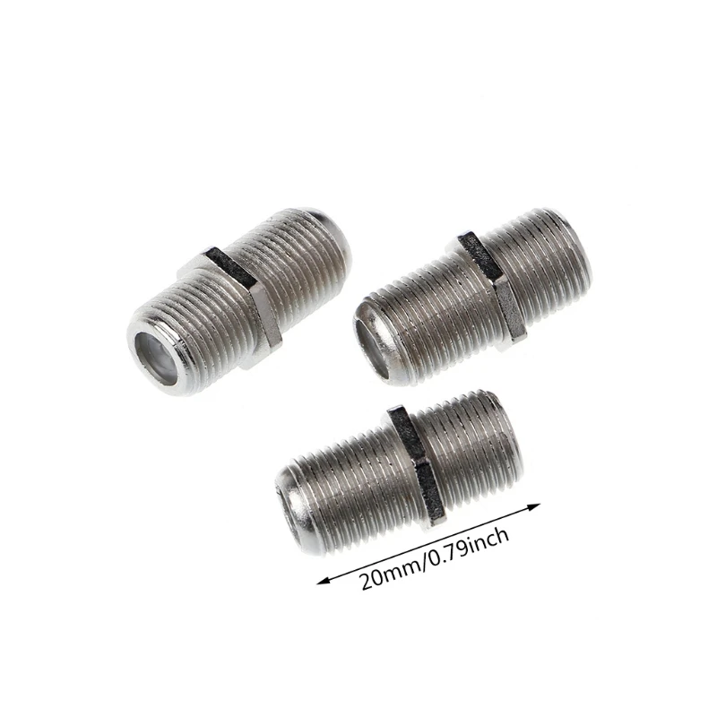 10 Pcs Joiner Barrels Connector F Plug Coupler Adaptor 4 for Sky for HD