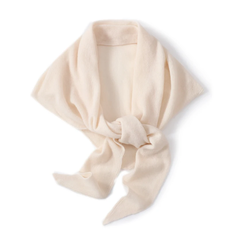 100%Wool Knitted Shawls Women Autumn Winter Fashion Big Triangular Shoulder Scarf Elegant Cape Poncho Multi-functional Pashmina
