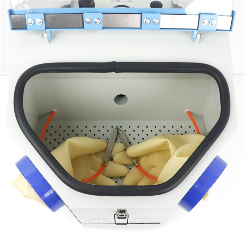 Dental Twin-Pen Sandblaster box porcelain inner crown orthodontic bracket sandblasting machine with drawer