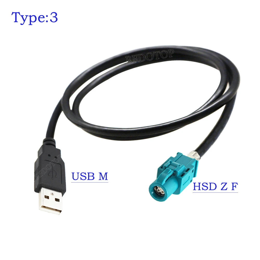 USB Mannelijke/Vrouwelijke naar 4Pin HSD Code Z Vrouwelijke Rechte Connector LVDS Kabel Auto Head Unit Controle Scherm RCC NAC Kabel HSD naar USB - afbeelding 1