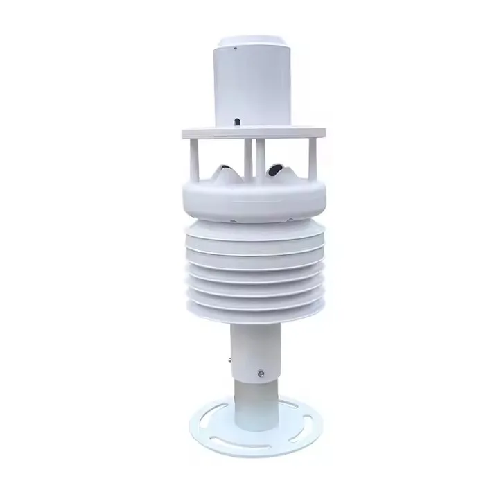 6 Elements Air Temperature Pressure Ultrasonic Wind Vane Agriculture Solar Powered Ultrasonic Anemometer Compact Weather Station